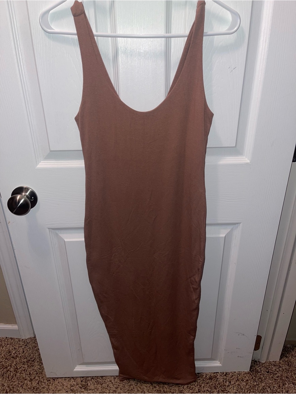 naked wardrobe Mauve Scoop Neck Maxi Bodycon Dress - Picture 2 of 5